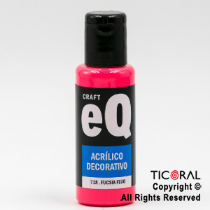 ACRIL.DECOR.EQ 718 FUCSIA FLUO 50ML X 6 UNIDADES